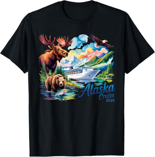 Alaska Cruise 2025 Matching Family Friends And Group Alaskan T-Shirt