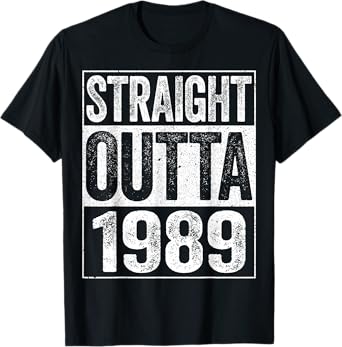 Straight Outta 1989 T-Shirt 35th Birthday Shirt T-Shirt