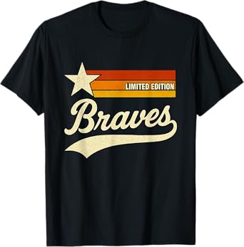 Vintage Brave Name Pride Distressed Game Day Gifts Ideas T-Shirt