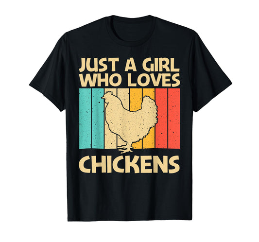 Funny Chicken Art For Girls Mom Chicken Farmer Poultry Lover T-Shirt