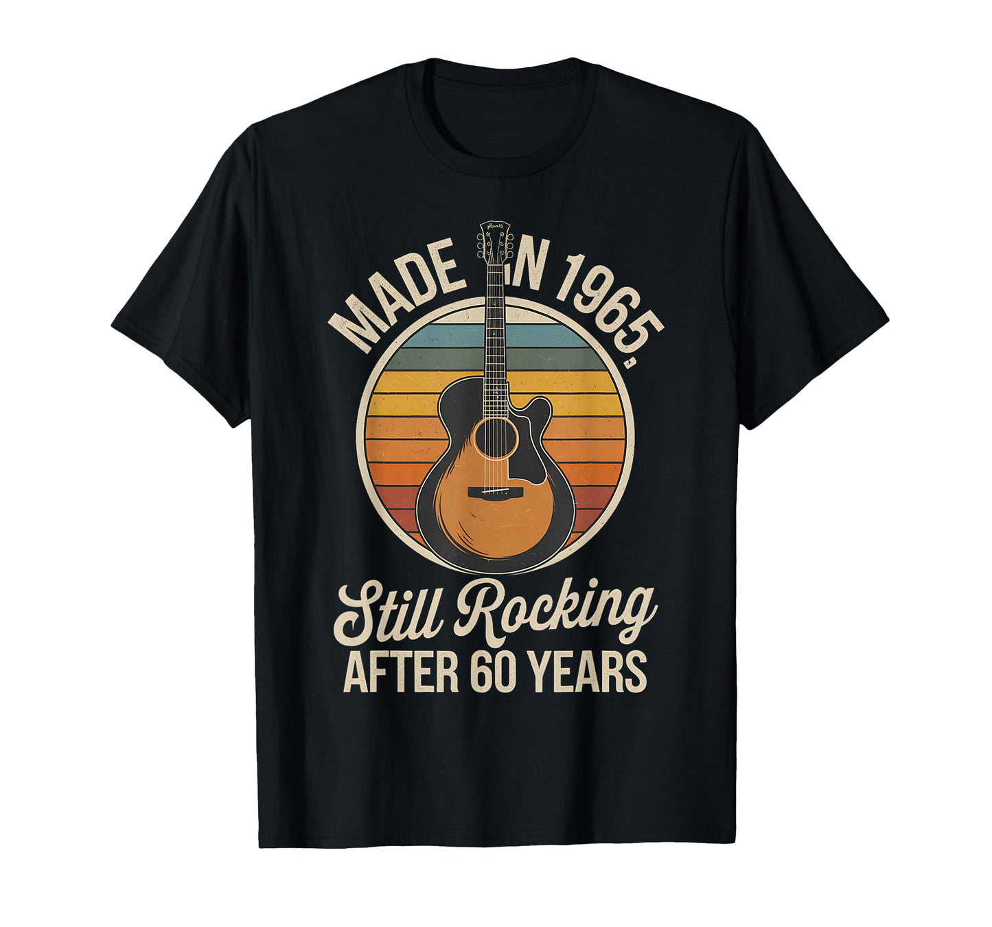 Made in 1965 Still Rocking 60th Birthday Guitar T-Shirt
