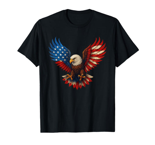 American Flag Bald Eagle Patriotic Eagle 4th Of July USA T-Shirt