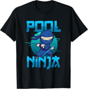 Pool Ninja Snooker Funny Billiard Players T-Shirt