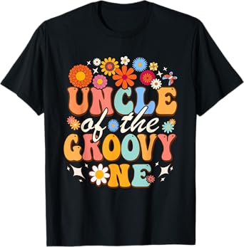 Uncle of Groovy One Matching Family First Birthday Party T-Shirt