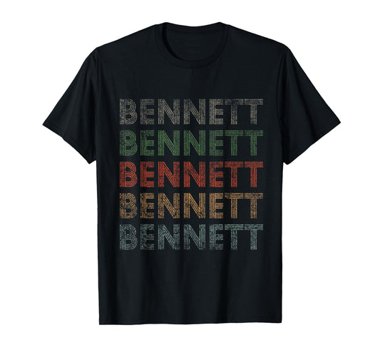 Bennett First Name Grunge Style Vintage Retro T-Shirt