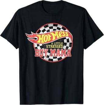 Hot Mess Never Stressed Boy Mama Mommy Happy Mother's Day T-Shirt