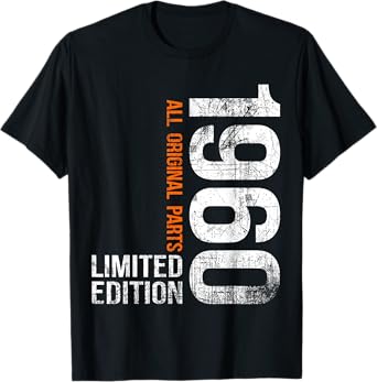 Vintage 1960 65th Birthday Gifts Men Women 65 Years Old T-Shirt