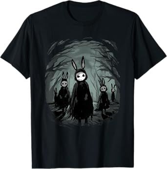 Gothic Shirt Creepy Bunny Goth Rabbit Evil Bunnies Weirdcore T-Shirt