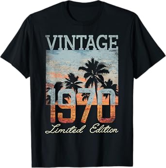 Vintage 1970 Limited Edition 55th Birthday 55 Year Old Gifts T-Shirt
