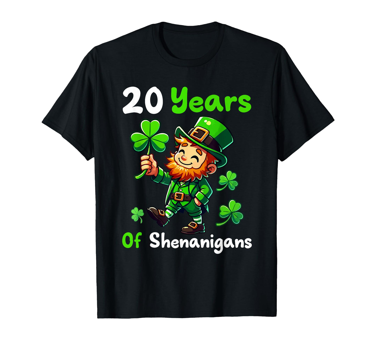 20 Years Of Shenanigans 20th Birthday St. Patrick's Day Boy T-Shirt