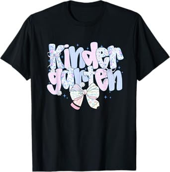 Cute Floral Preppy Kindergarten Back To School Teacher Girl T-Shirt