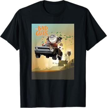 The Bad Guys Group Getaway Car Poster T-Shirt