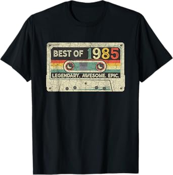 Vintage 1985 Limited Edition Cassette Tape 38th Birthday T-Shirt
