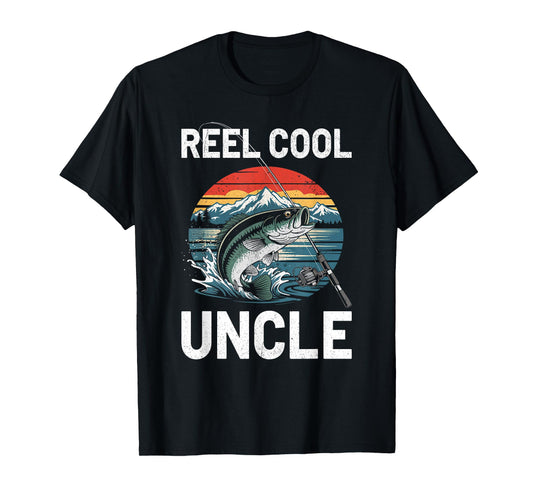 Reel Cool Uncle Shirt Men Fathers Day T-Shirt