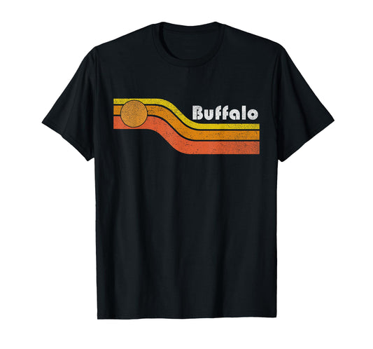Buffalo - Vintage Men Women 70s 80s Graphic Cool Retro T-Shirt