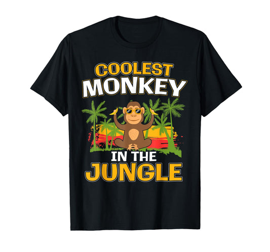 Coolest Monkey in the Jungle I Kid Meme T-Shirt