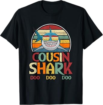 Retro Vintage Cousin Shark Gift T-Shirt