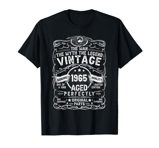 Vintage 1965 Man Myth Legend 60th Birthday Gift 60 Year Old T-Shirt