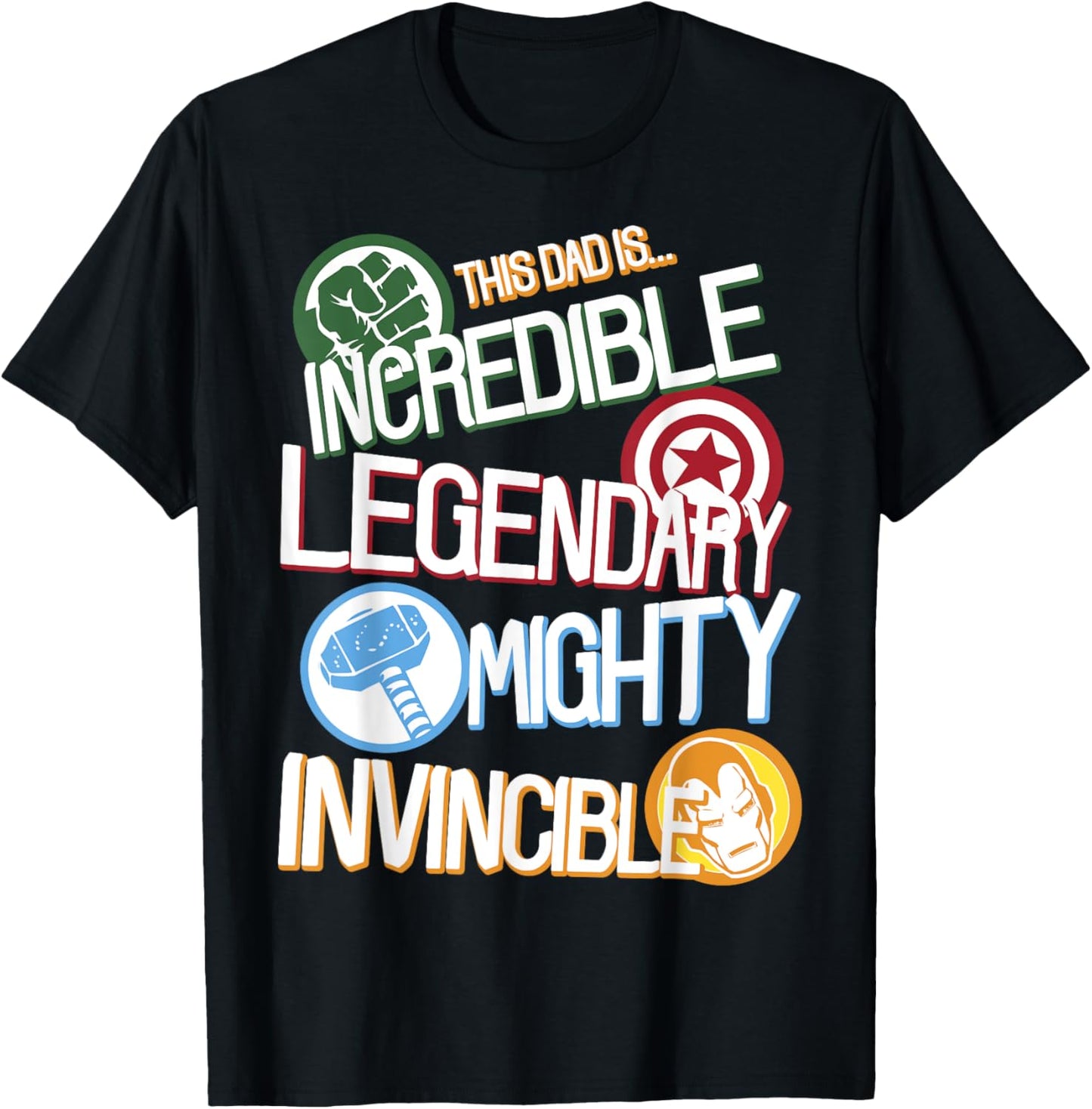 Marvel Comics Avengers Father's Day This Dad Is Legendary T-Shirt