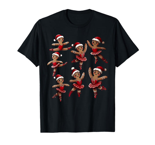 Ballet Gingerbread Ballet Dancer Dance Teacher Christmas T-Shirt