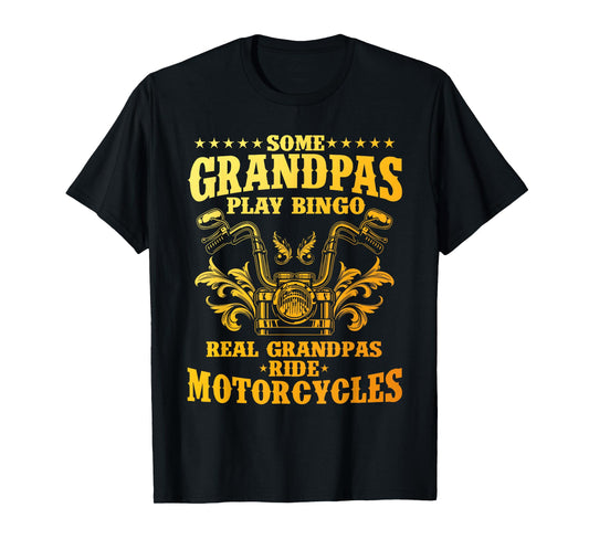 Cool Grandpa Motorcycle Design For Men Biker Motorbike Lover T-Shirt