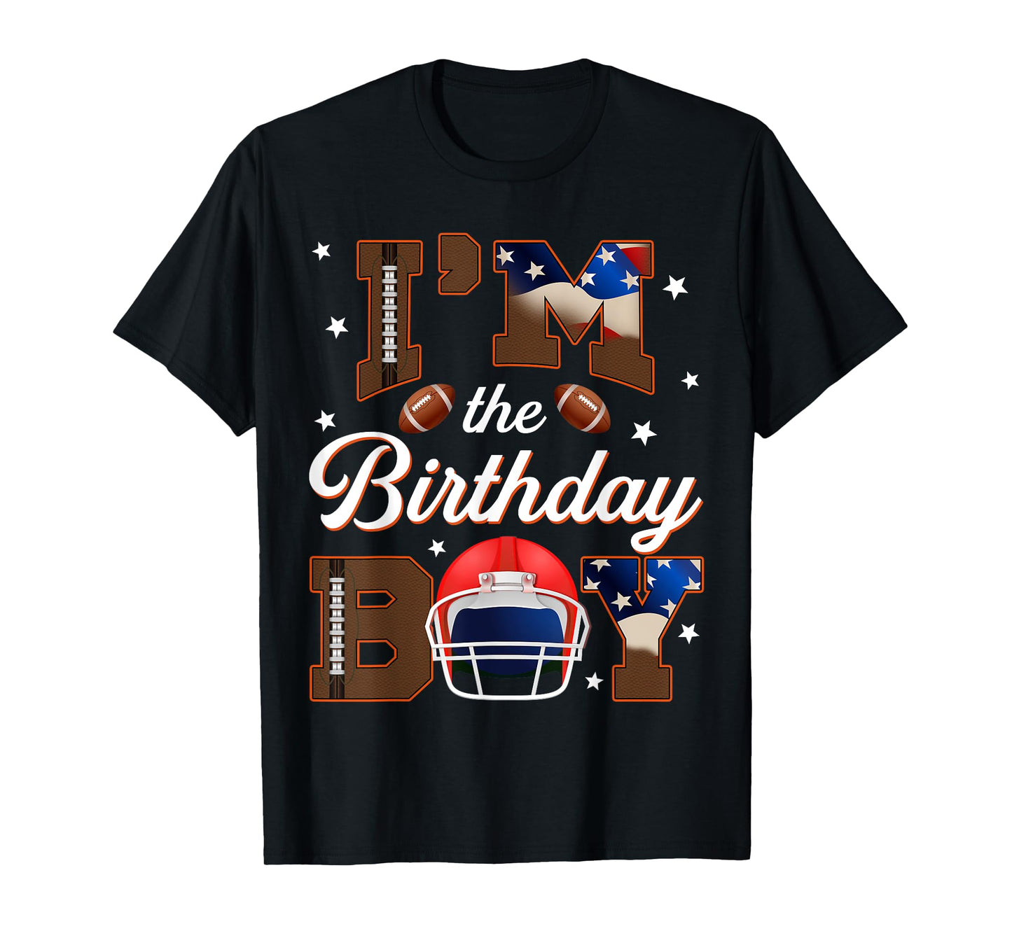 Im the Birthday Boy Football Family Matching Party Decor T-Shirt
