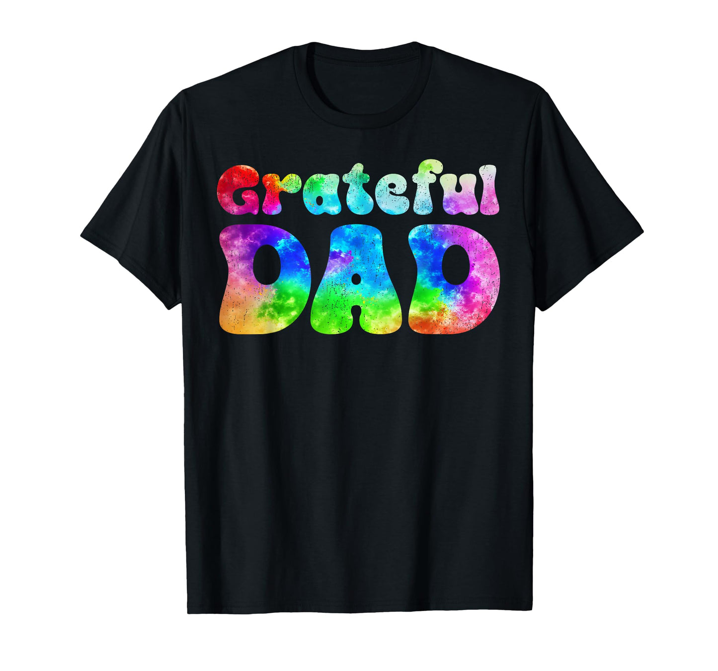 Tie Dye Dad Retro Distressed Grateful Dad Father's Day T-Shirt