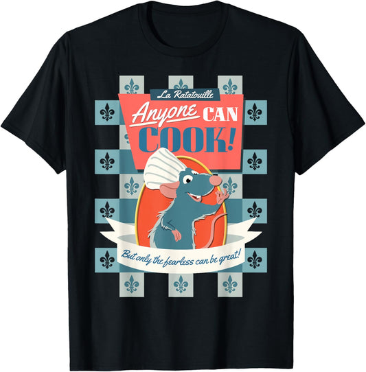 Disney Pixar Ratatouille Remy Anyone Can Cook Poster T-Shirt