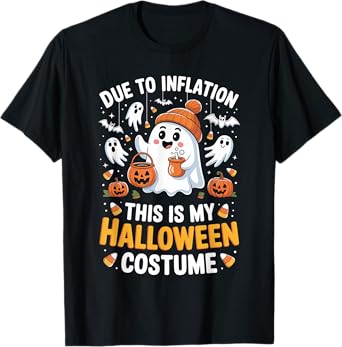 Due To Inflation This Is My Halloween Costume Ghost Pumpkin T-Shirt