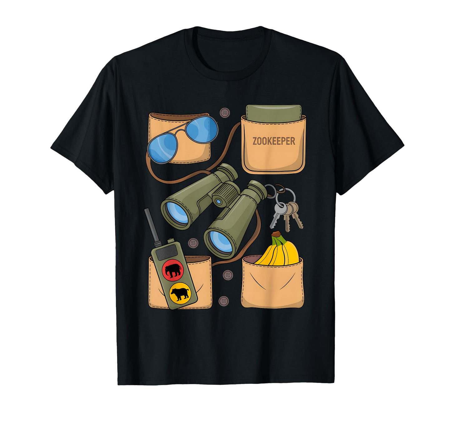 Zoo Keeper Costume Funny Halloween Boys Girls Zookeeper T-Shirt
