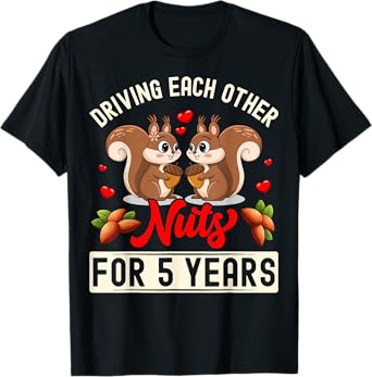 Couples Married 5 Year Funny 5th Wedding Anniversary T-Shirt