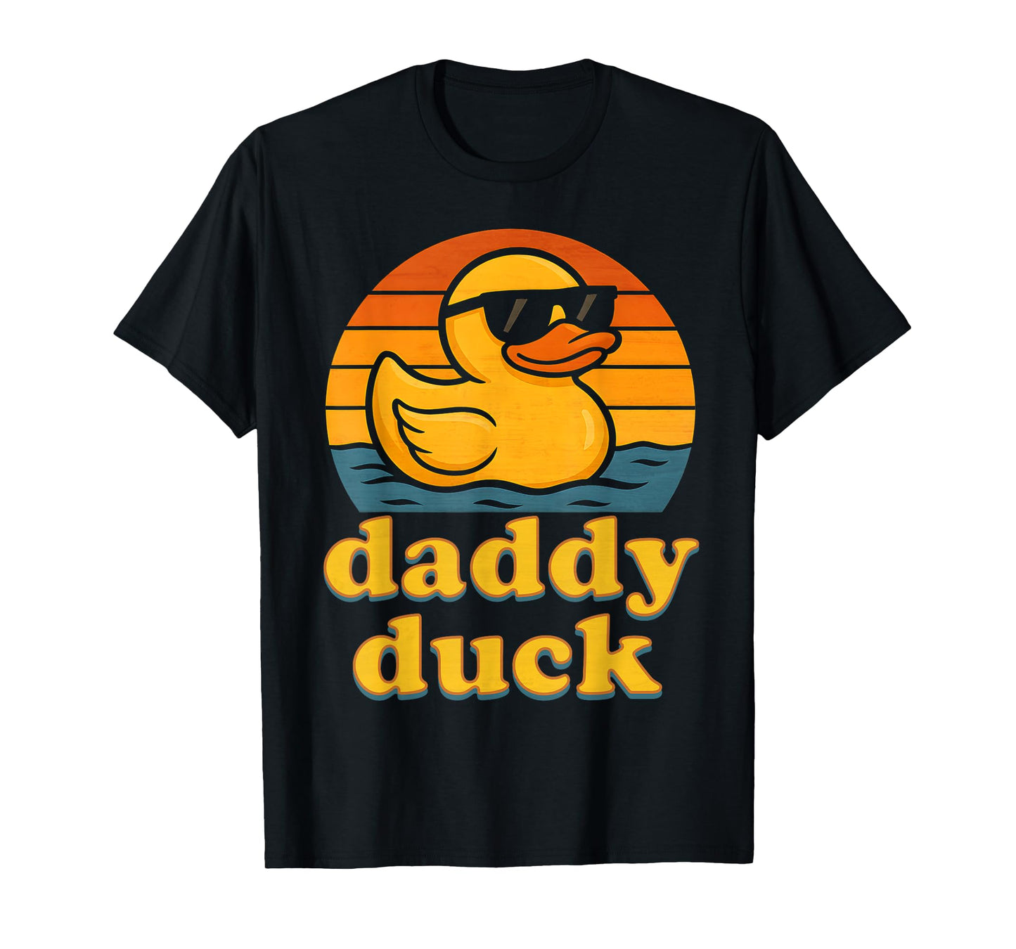 Daddy Duck Retro Rubber Duck Vintage Rubber Duckie Birthday T-Shirt