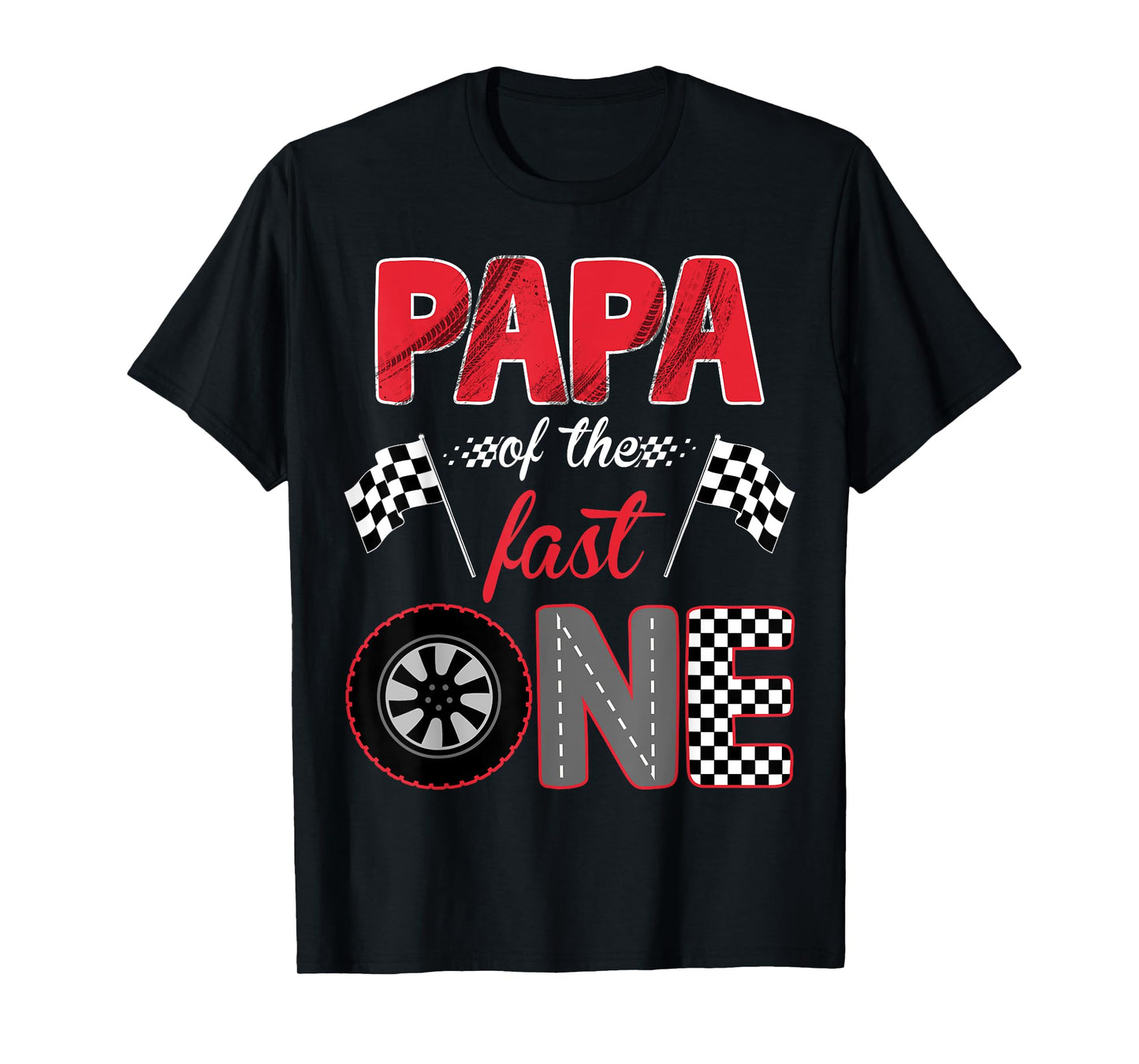 Papa Of The Fast One Birthday 1st Race Car Family T-Shirt