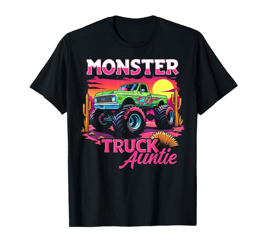 Monster Truck Auntie Matching Family Monster Truck Aunt T-Shirt