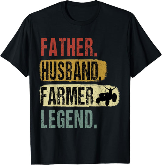 Father Husband Farmer Legend Farmer Dad Father's Day T-Shirt