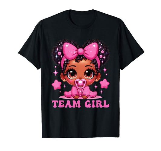 Team Girl Gender Reveal Baby Announcement Party T-Shirt
