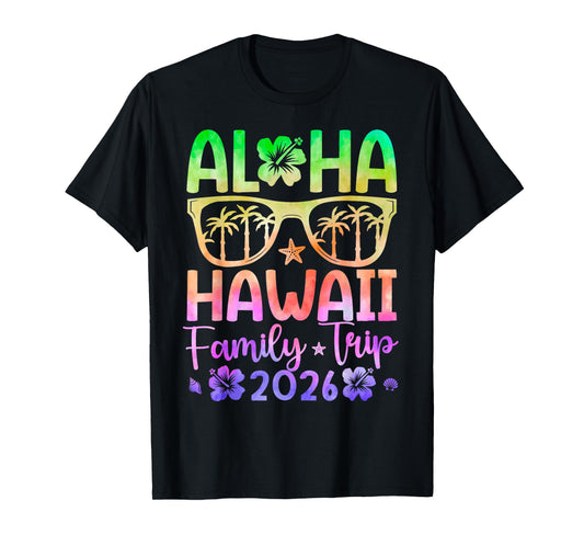 Aloha Hawaii Family Trip 2026 Family Vacation Hawaii Travel T-Shirt - T-Shirt | Black
