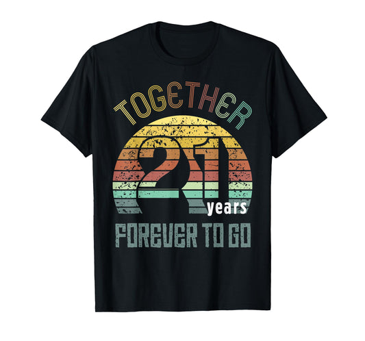 21st Years Wedding Anniversary Gifts For Couples Matching T-Shirt