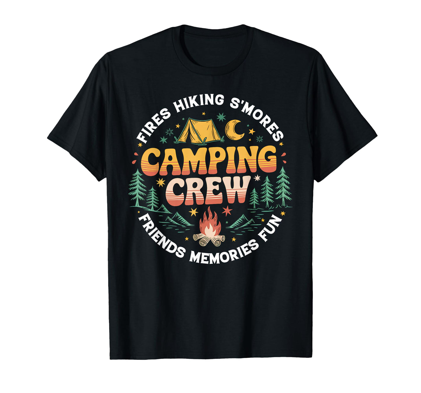 Camping Crew Family Matching Group Friends Men Women Kid T-Shirt