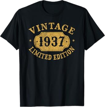 88th Birthday Women 88 Year Old Men Funny 1937 88 Year Old T-Shirt