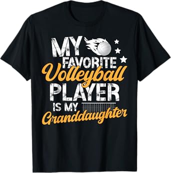 My Granddaughter Volleyball Grandpa Of A Volleyball Player T-Shirt