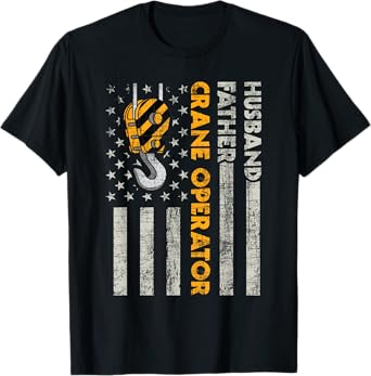 Husband Father Crane Operator - Construction Worker T-Shirt