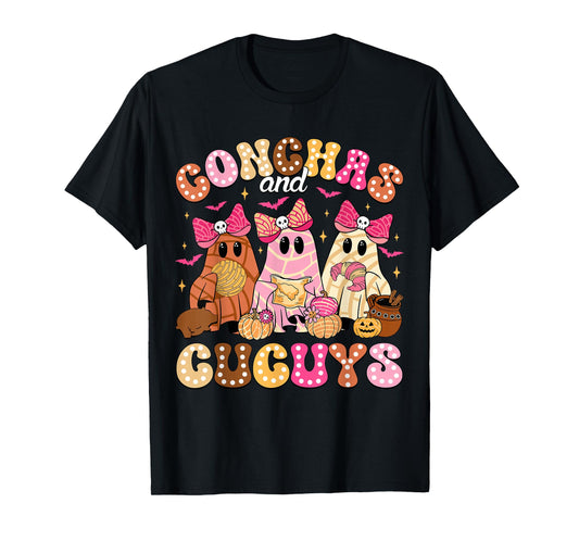 Cute Conchas and Cucuys Ghost Funny Mexican Halloween Ghost T-Shirt
