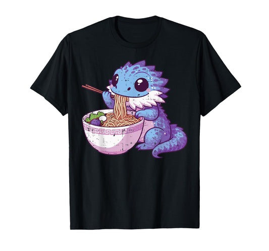 Bearded Dragon Ramen Cute Japanese Beardie Kids Women Men T-Shirt