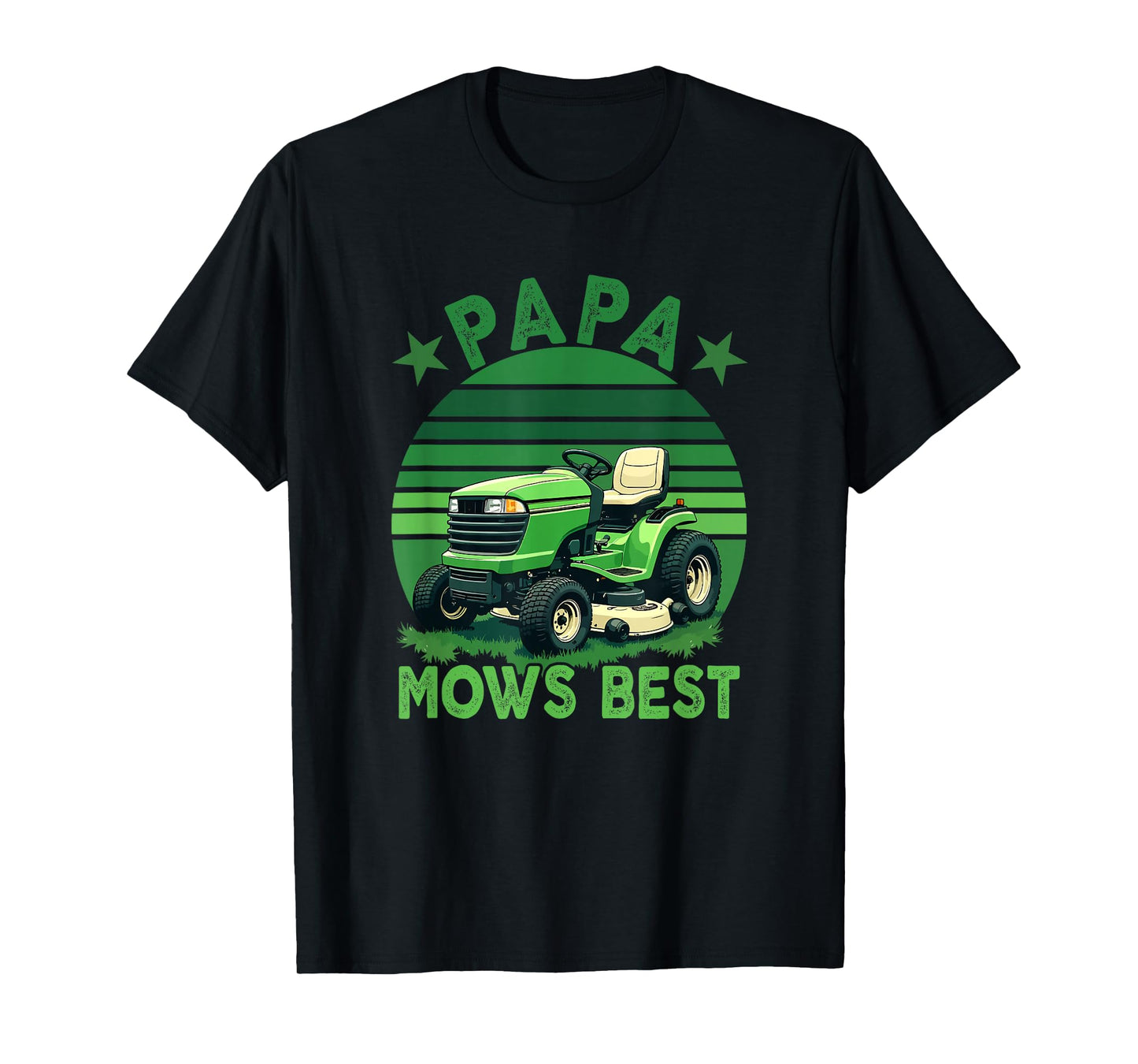 Papa Mow's Best Father's Day Funny Lawn Mower Gardener Lover T-Shirt