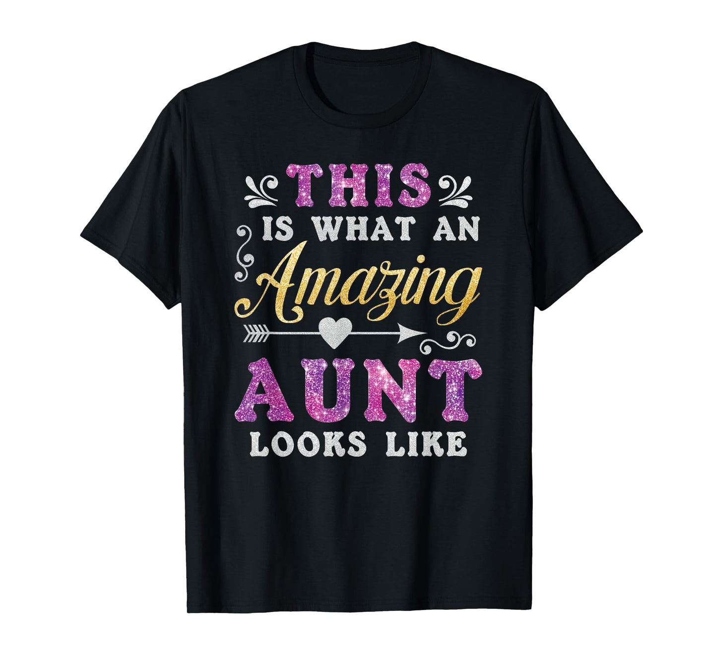 This is What an Amazing Aunt Looks Like Funny Family Ladies T-Shirt
