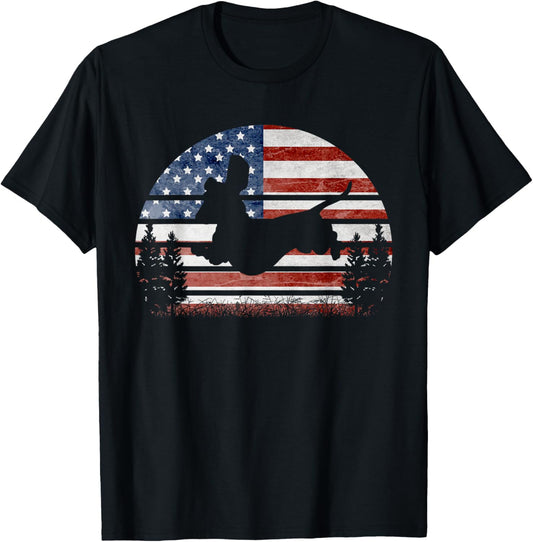 American Flag Dachshund Patriotic 4th Of July Weiner Lover T-Shirt