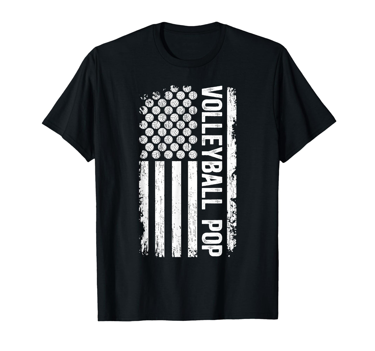 Volleyball Pop US Flag Pop Of A Volleyball Player Pop T-Shirt