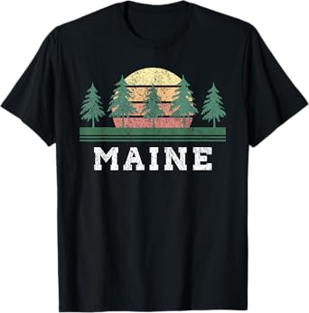 Maine Retro Vintage Gift Men Women Kids T-Shirt