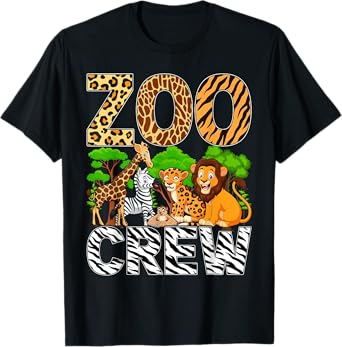 Zoo Crew Leopard Safari Animal Keeper Kids Group Matching T-Shirt